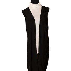 SALE Joan Vass Duster! Sheer Black Kimono Jacket Formal Elegant NWT's Size L